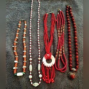 Lot of 4 handmade necklaces (benefits 503c animal rescue)